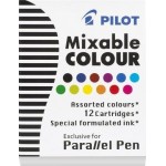 Pilot Parallel Pen Refill Assorted Ink 12pack