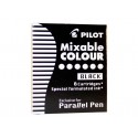 Pilot Parallel Pen Refill Assorted Ink 6Pack