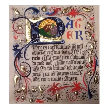 Pater noster on parchment